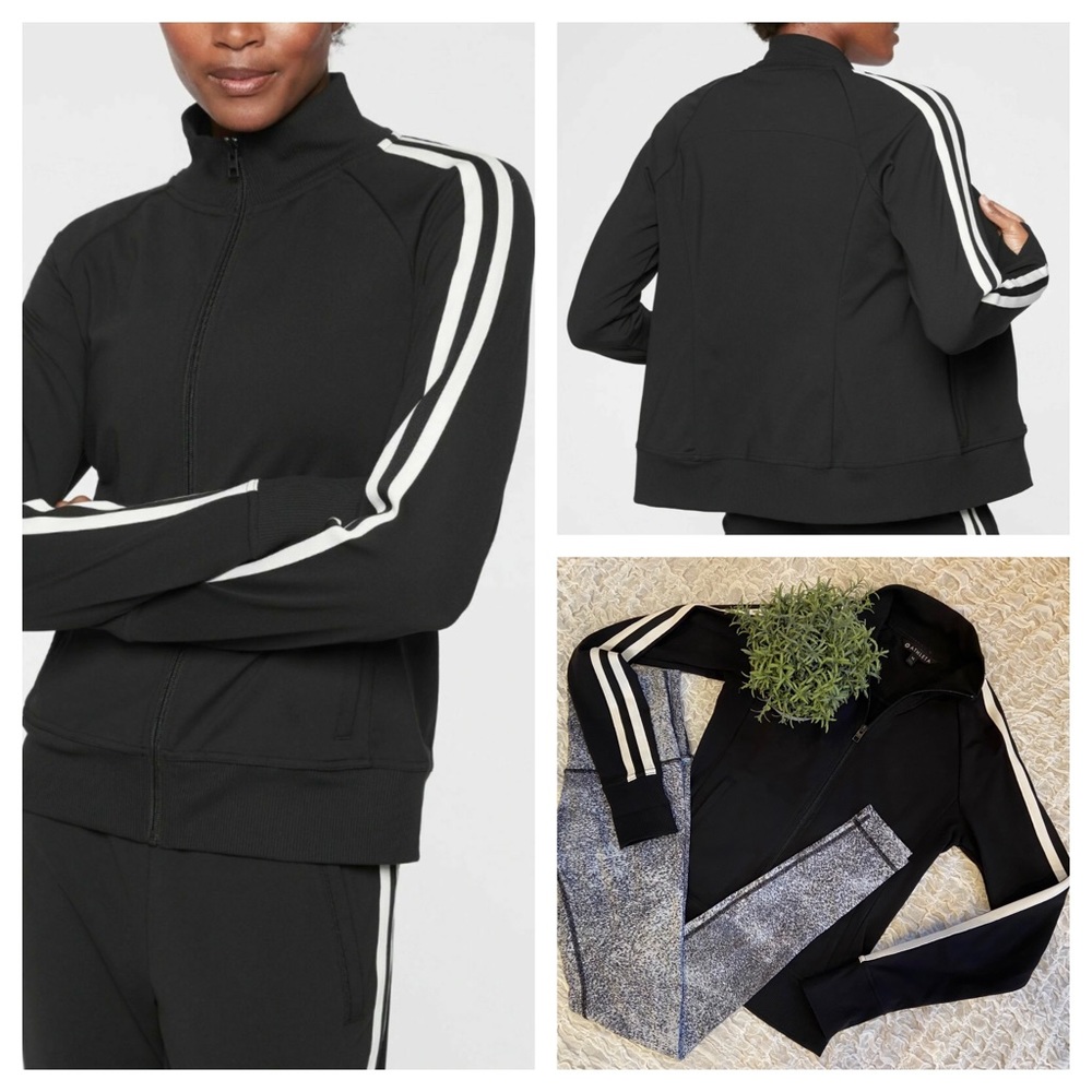 Athleta Circa Track Warmup Light Jacket Zip Up Athletic Workout Running Top XS